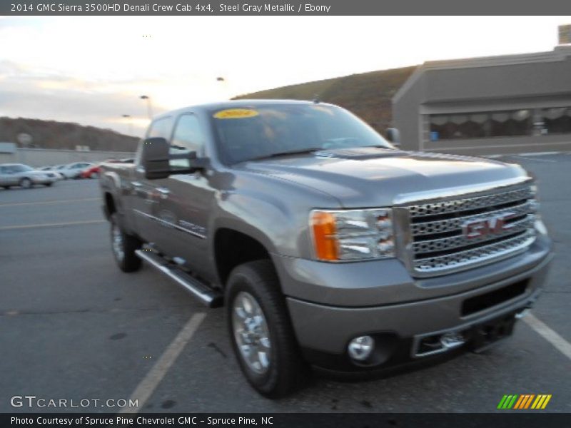 Steel Gray Metallic / Ebony 2014 GMC Sierra 3500HD Denali Crew Cab 4x4