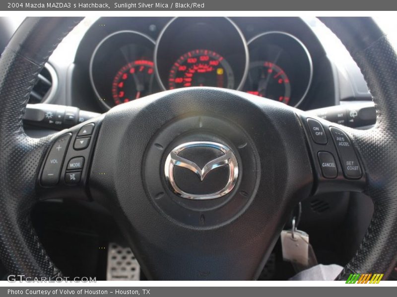 Sunlight Silver Mica / Black/Red 2004 Mazda MAZDA3 s Hatchback