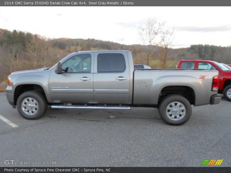 Steel Gray Metallic / Ebony 2014 GMC Sierra 3500HD Denali Crew Cab 4x4