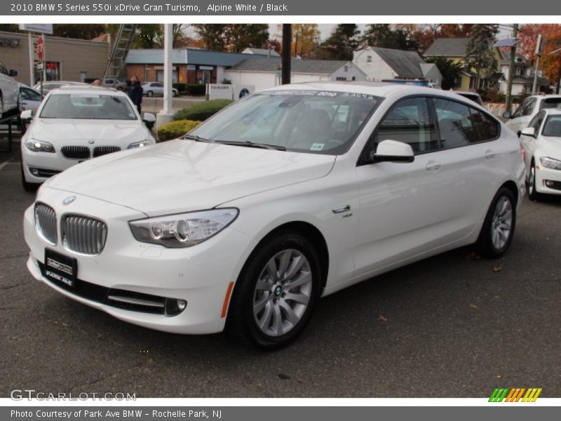 Alpine White / Black 2010 BMW 5 Series 550i xDrive Gran Turismo