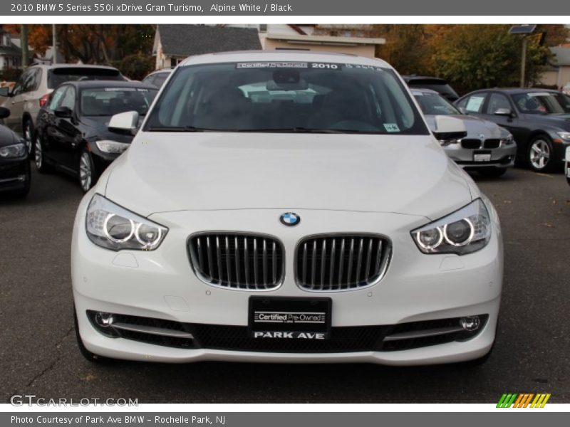 Alpine White / Black 2010 BMW 5 Series 550i xDrive Gran Turismo