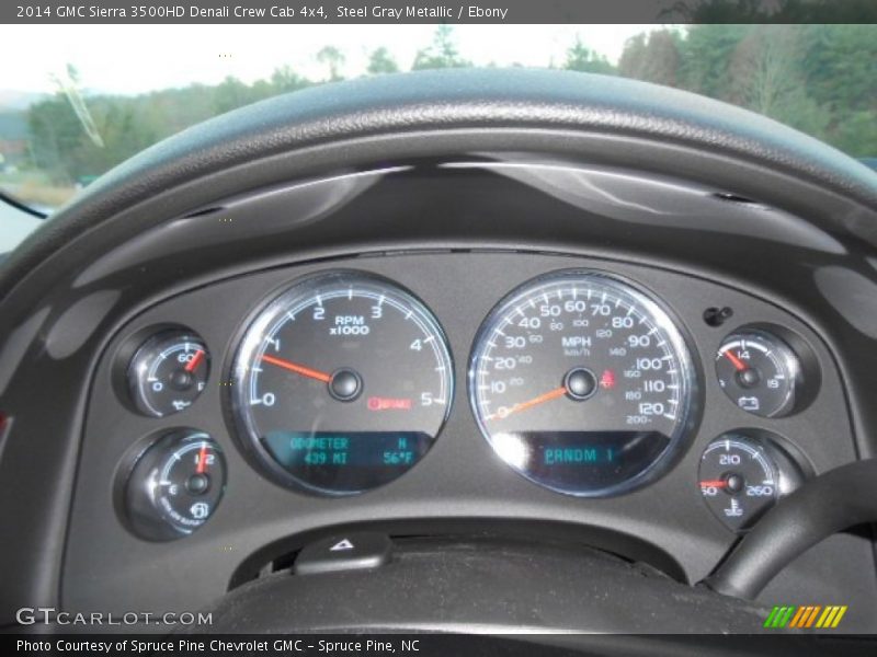 Steel Gray Metallic / Ebony 2014 GMC Sierra 3500HD Denali Crew Cab 4x4