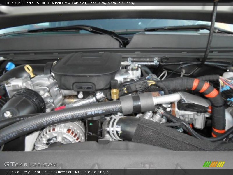 Steel Gray Metallic / Ebony 2014 GMC Sierra 3500HD Denali Crew Cab 4x4