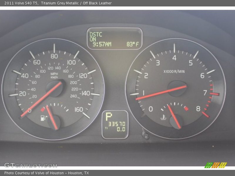 Titanium Grey Metallic / Off Black Leather 2011 Volvo S40 T5
