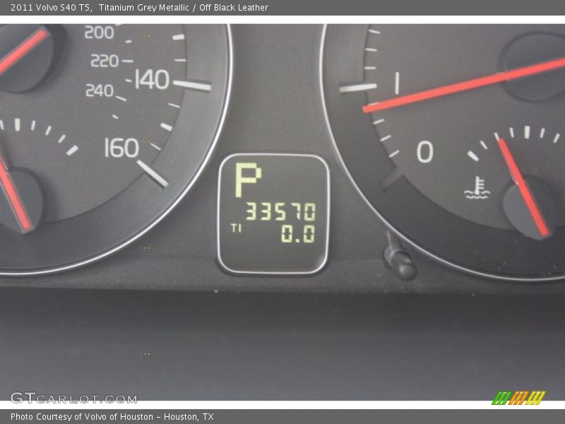 Titanium Grey Metallic / Off Black Leather 2011 Volvo S40 T5