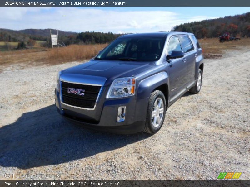 Atlantis Blue Metallic / Light Titanium 2014 GMC Terrain SLE AWD