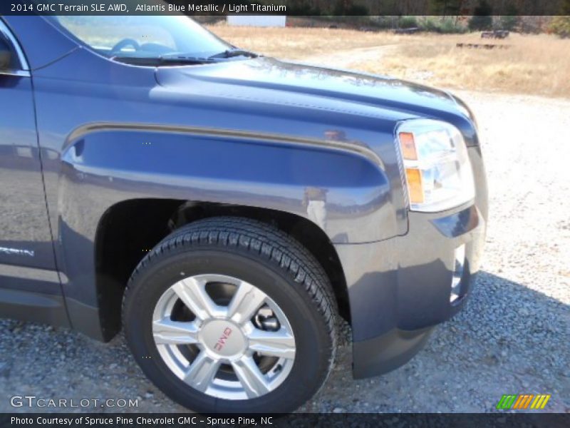 Atlantis Blue Metallic / Light Titanium 2014 GMC Terrain SLE AWD