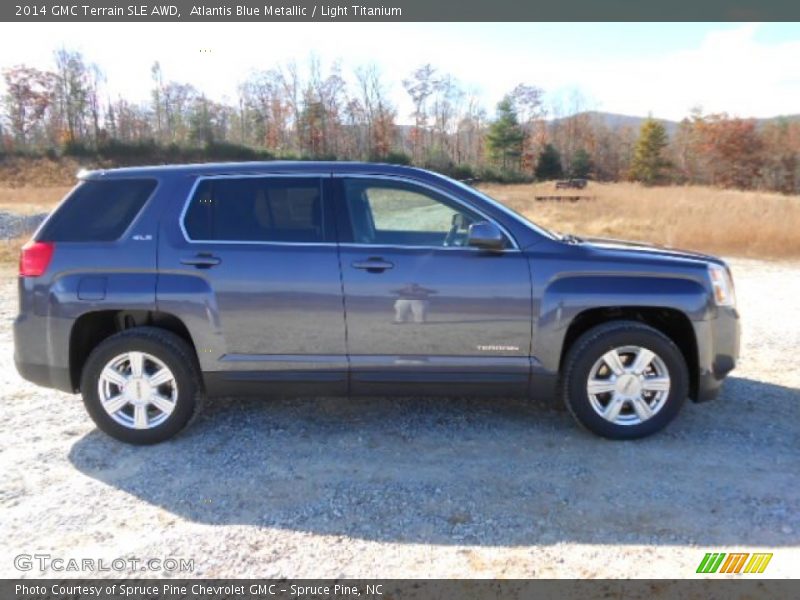 Atlantis Blue Metallic / Light Titanium 2014 GMC Terrain SLE AWD