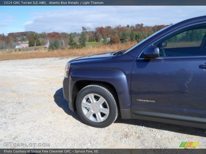 Atlantis Blue Metallic / Light Titanium 2014 GMC Terrain SLE AWD
