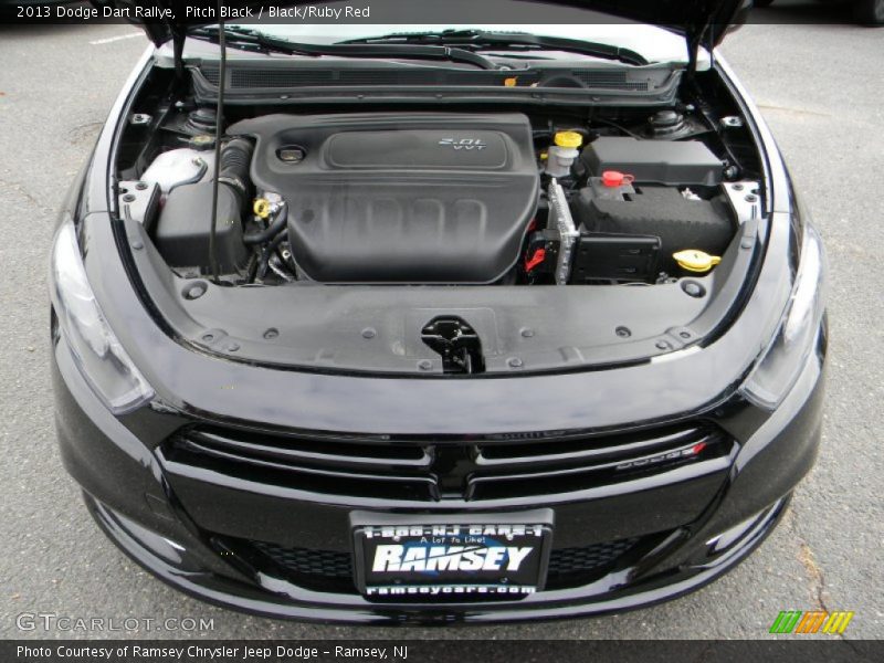 Pitch Black / Black/Ruby Red 2013 Dodge Dart Rallye