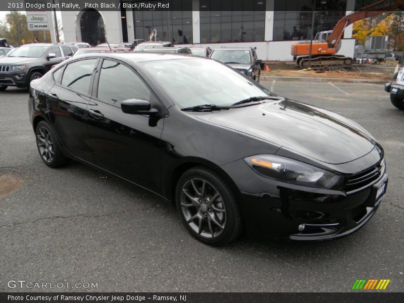 Pitch Black / Black/Ruby Red 2013 Dodge Dart Rallye