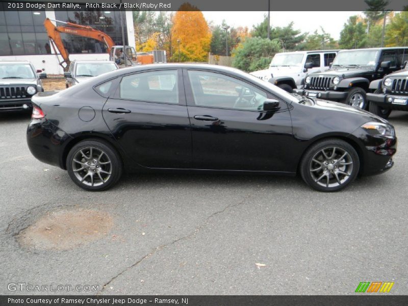 Pitch Black / Black/Ruby Red 2013 Dodge Dart Rallye