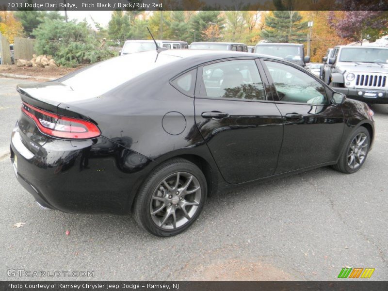 Pitch Black / Black/Ruby Red 2013 Dodge Dart Rallye