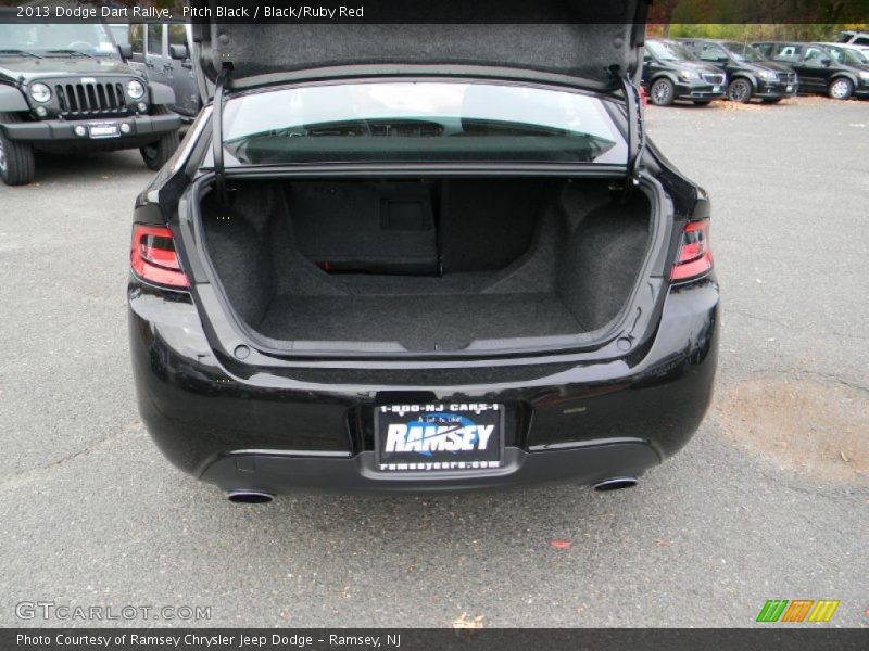 Pitch Black / Black/Ruby Red 2013 Dodge Dart Rallye