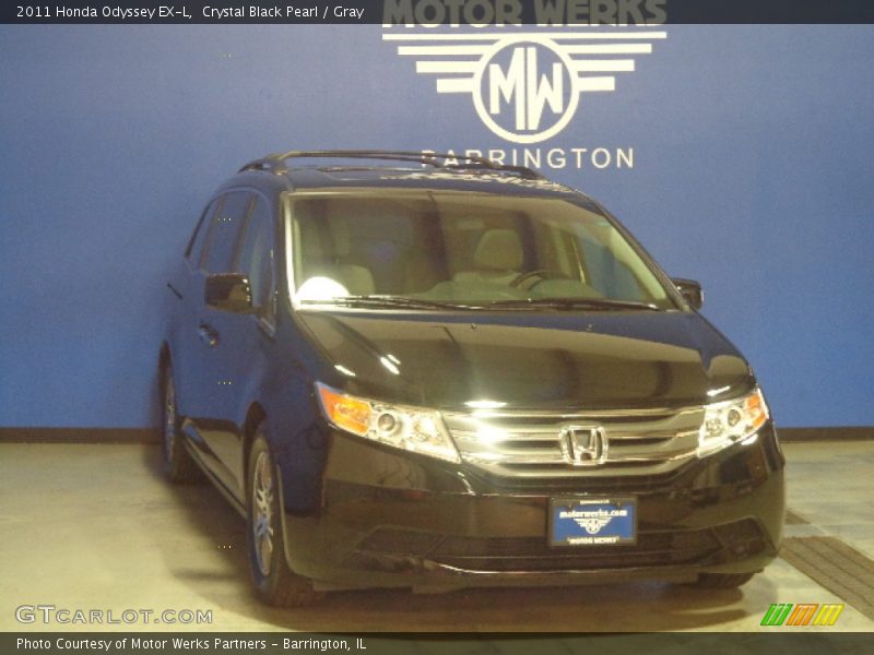 Crystal Black Pearl / Gray 2011 Honda Odyssey EX-L