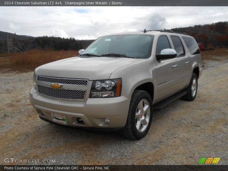 Champagne Silver Metallic / Ebony 2014 Chevrolet Suburban LTZ 4x4