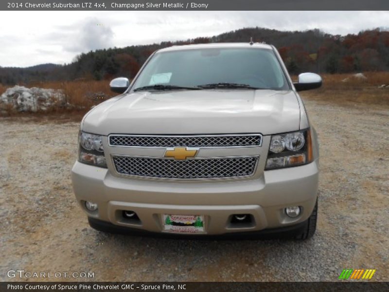 Champagne Silver Metallic / Ebony 2014 Chevrolet Suburban LTZ 4x4