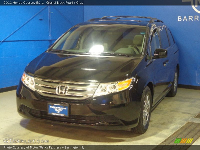 Crystal Black Pearl / Gray 2011 Honda Odyssey EX-L