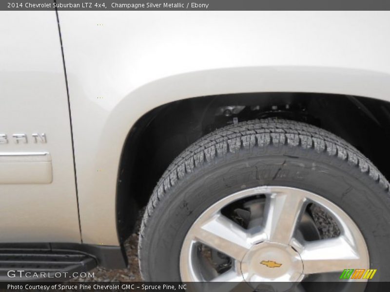 Champagne Silver Metallic / Ebony 2014 Chevrolet Suburban LTZ 4x4
