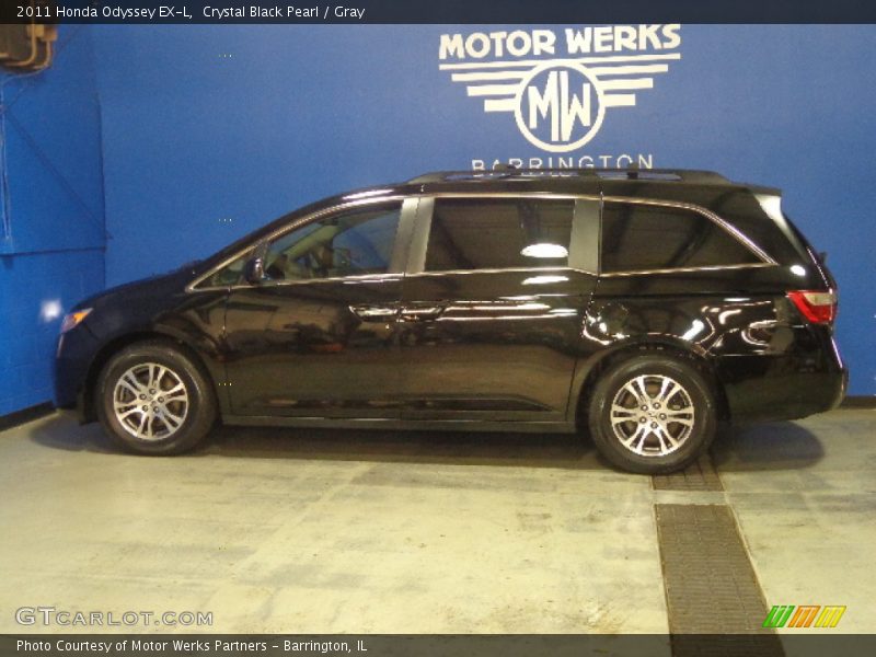 Crystal Black Pearl / Gray 2011 Honda Odyssey EX-L