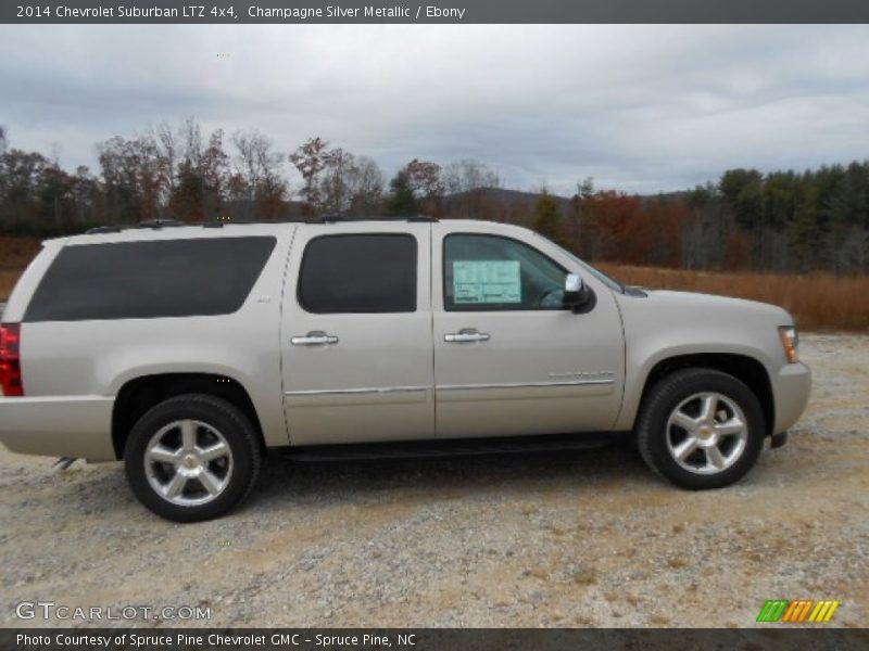 Champagne Silver Metallic / Ebony 2014 Chevrolet Suburban LTZ 4x4
