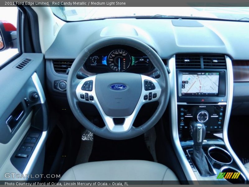 Red Candy Metallic / Medium Light Stone 2011 Ford Edge Limited