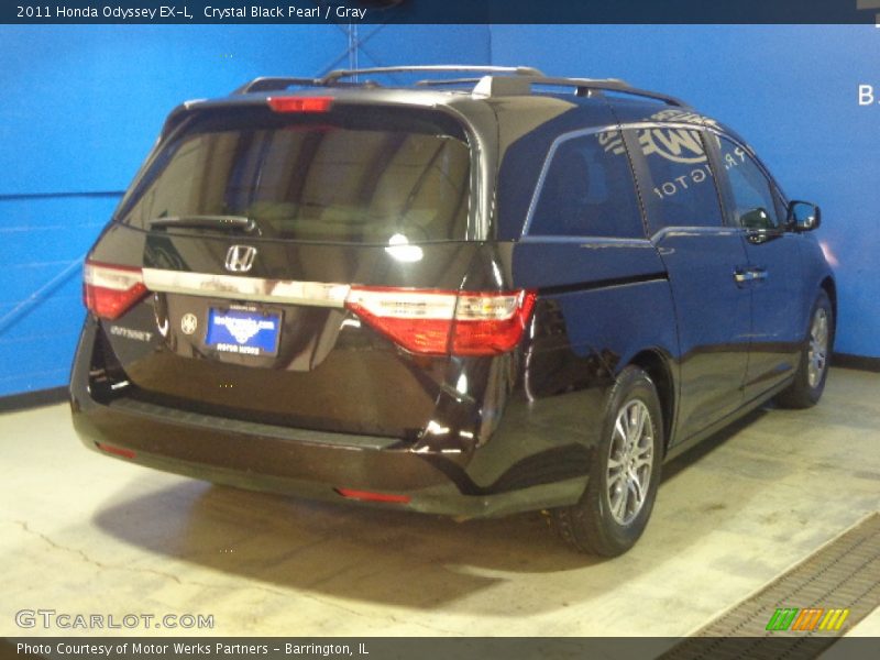 Crystal Black Pearl / Gray 2011 Honda Odyssey EX-L
