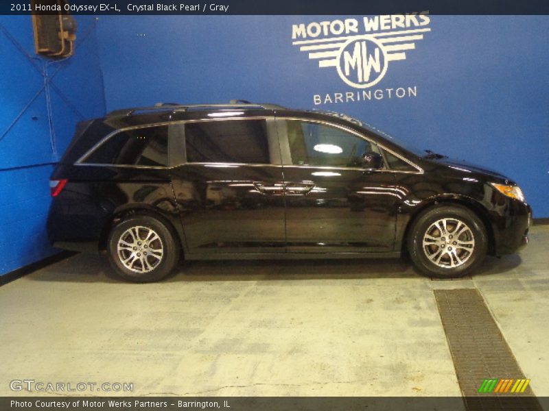 Crystal Black Pearl / Gray 2011 Honda Odyssey EX-L