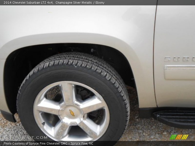 Champagne Silver Metallic / Ebony 2014 Chevrolet Suburban LTZ 4x4