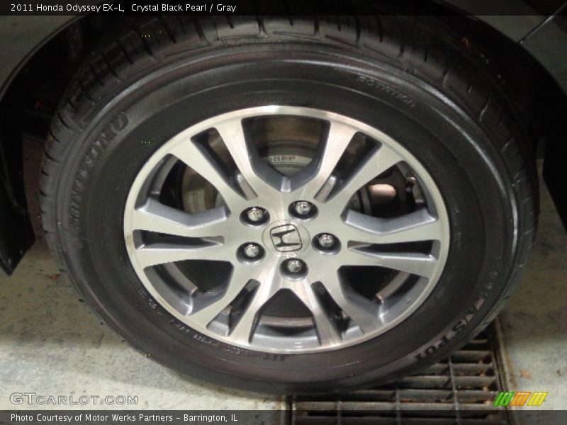Crystal Black Pearl / Gray 2011 Honda Odyssey EX-L