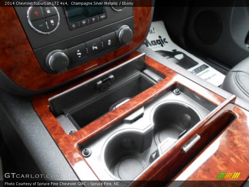 Champagne Silver Metallic / Ebony 2014 Chevrolet Suburban LTZ 4x4