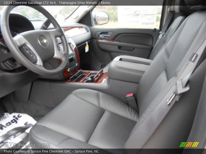 Champagne Silver Metallic / Ebony 2014 Chevrolet Suburban LTZ 4x4
