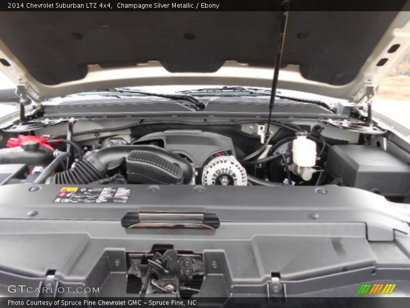 Champagne Silver Metallic / Ebony 2014 Chevrolet Suburban LTZ 4x4