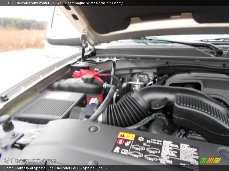 Champagne Silver Metallic / Ebony 2014 Chevrolet Suburban LTZ 4x4