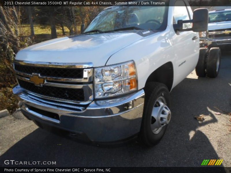 Summit White / Dark Titanium 2013 Chevrolet Silverado 3500HD WT Regular Cab 4x4 Chassis