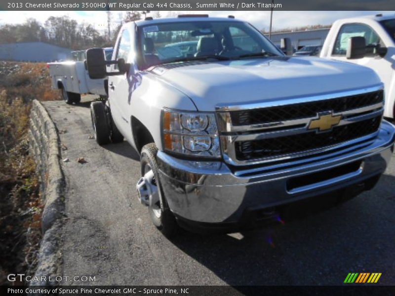 Summit White / Dark Titanium 2013 Chevrolet Silverado 3500HD WT Regular Cab 4x4 Chassis