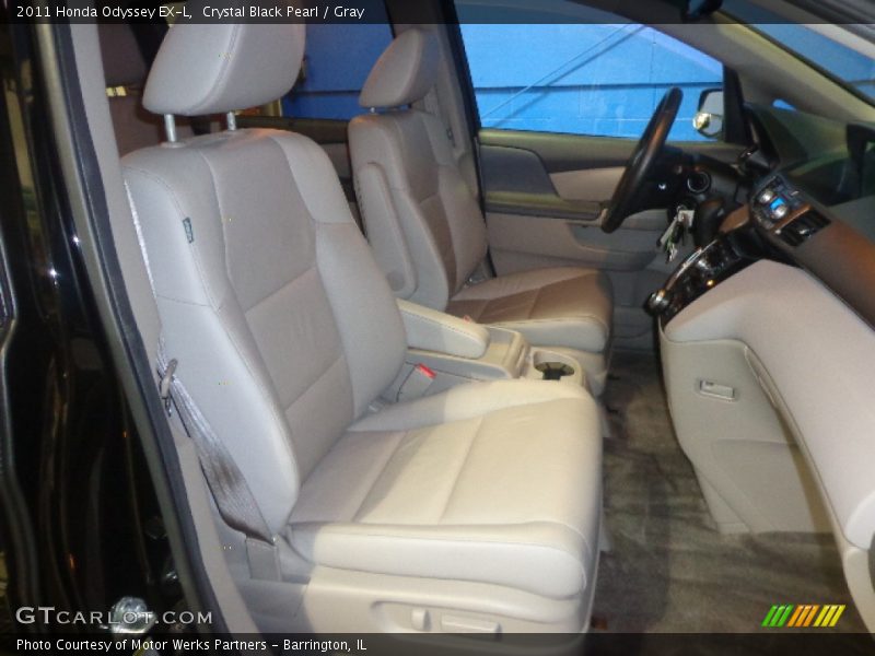 Crystal Black Pearl / Gray 2011 Honda Odyssey EX-L