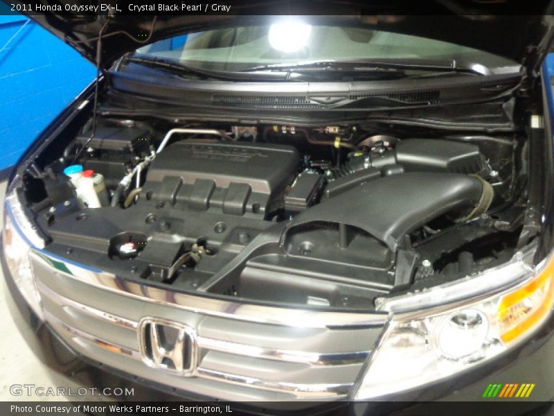 Crystal Black Pearl / Gray 2011 Honda Odyssey EX-L