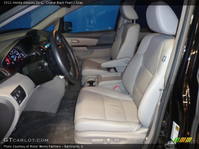 Crystal Black Pearl / Gray 2011 Honda Odyssey EX-L