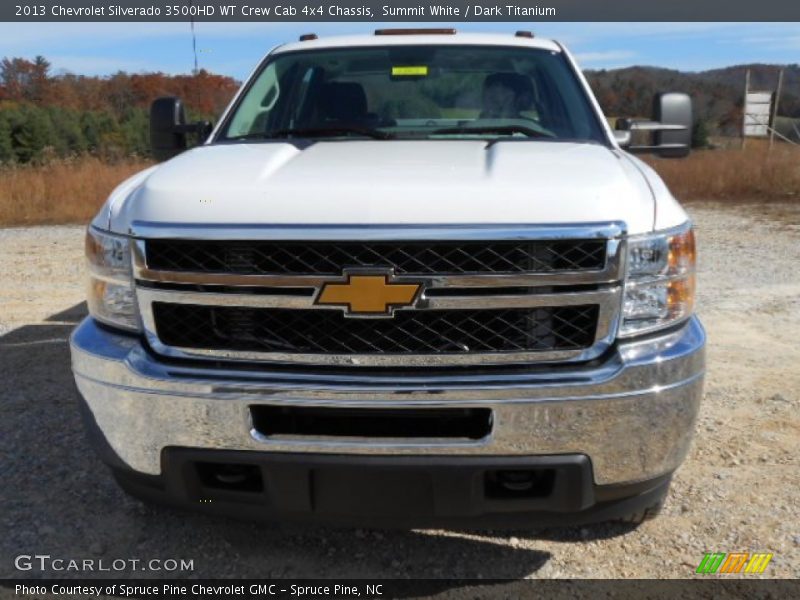 Summit White / Dark Titanium 2013 Chevrolet Silverado 3500HD WT Crew Cab 4x4 Chassis
