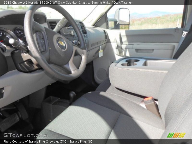 Summit White / Dark Titanium 2013 Chevrolet Silverado 3500HD WT Crew Cab 4x4 Chassis