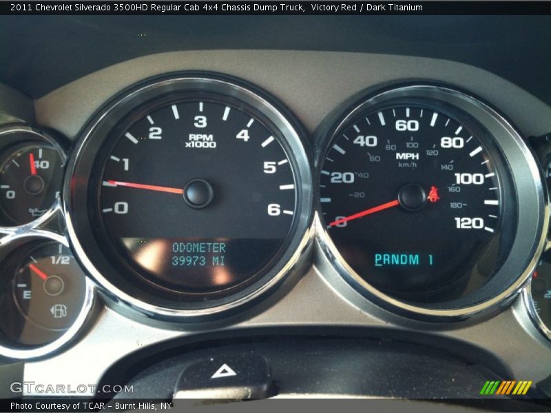Victory Red / Dark Titanium 2011 Chevrolet Silverado 3500HD Regular Cab 4x4 Chassis Dump Truck