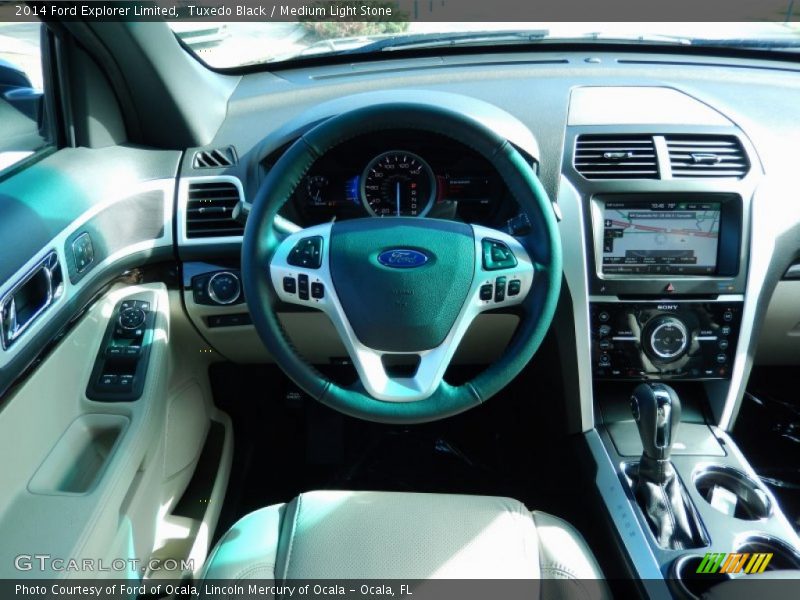 Tuxedo Black / Medium Light Stone 2014 Ford Explorer Limited