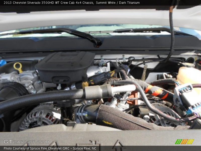 Summit White / Dark Titanium 2013 Chevrolet Silverado 3500HD WT Crew Cab 4x4 Chassis