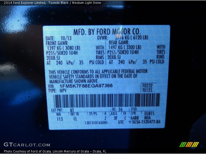 Tuxedo Black / Medium Light Stone 2014 Ford Explorer Limited