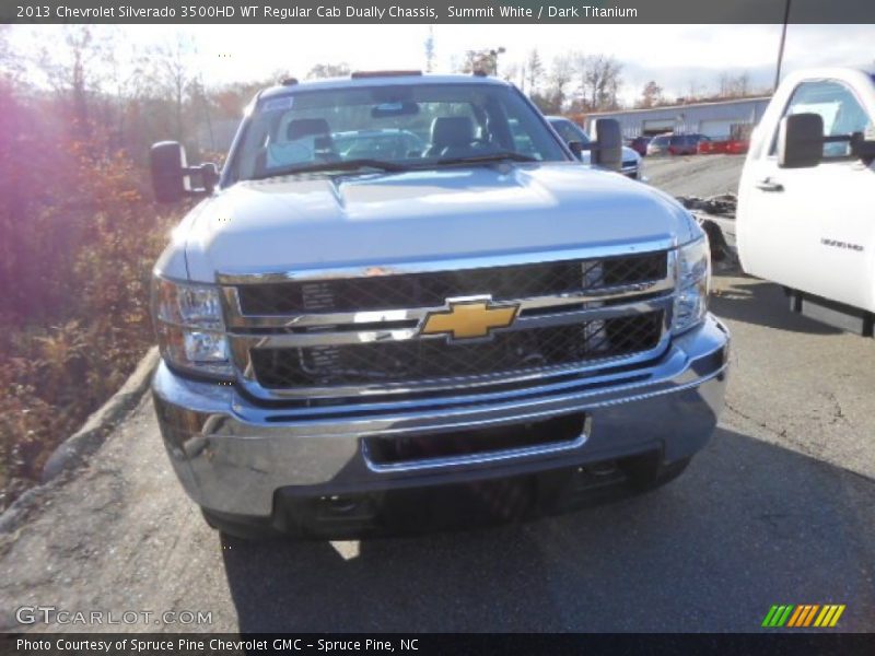 Summit White / Dark Titanium 2013 Chevrolet Silverado 3500HD WT Regular Cab Dually Chassis