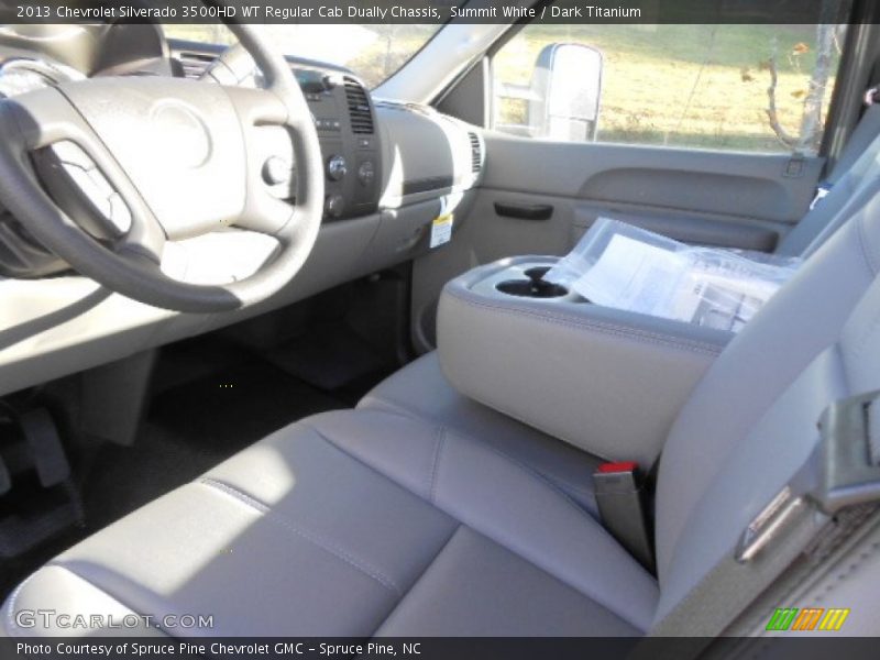 Summit White / Dark Titanium 2013 Chevrolet Silverado 3500HD WT Regular Cab Dually Chassis
