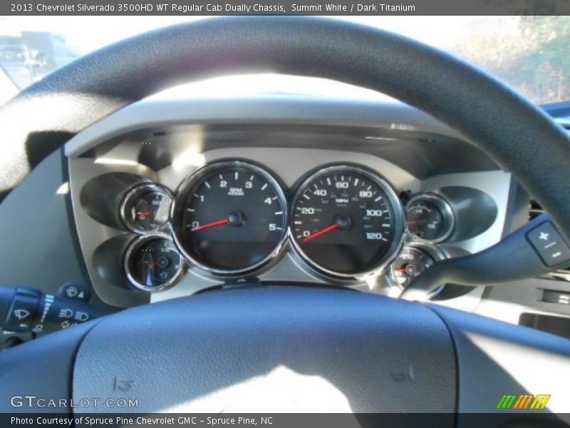 Summit White / Dark Titanium 2013 Chevrolet Silverado 3500HD WT Regular Cab Dually Chassis