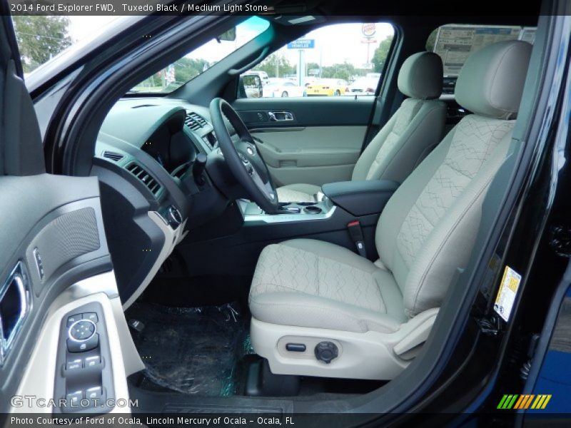 Tuxedo Black / Medium Light Stone 2014 Ford Explorer FWD