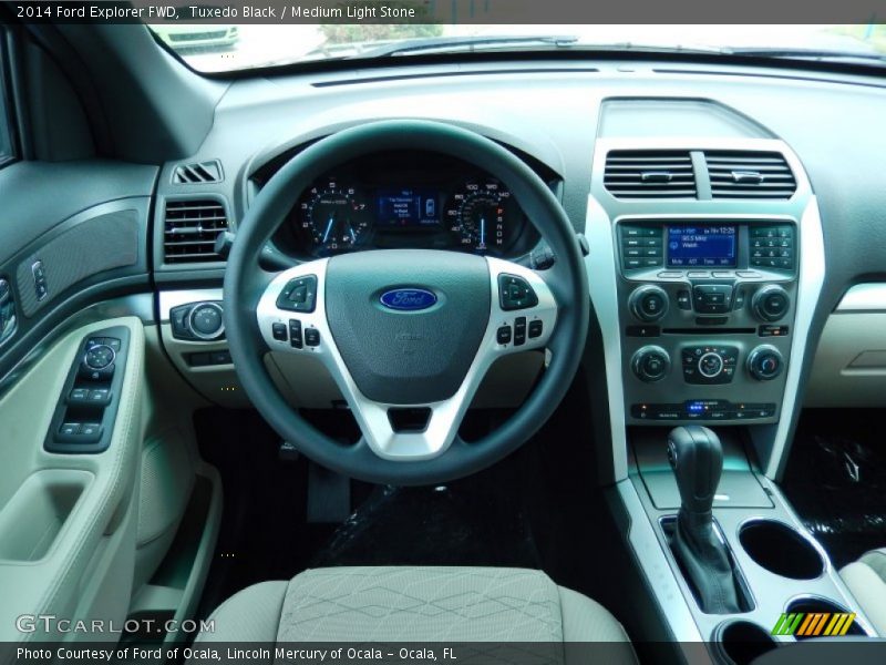 Tuxedo Black / Medium Light Stone 2014 Ford Explorer FWD